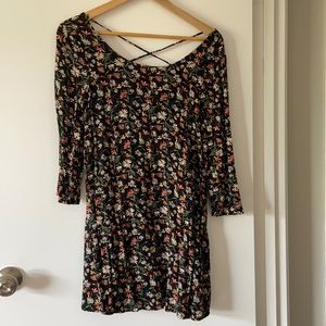 Forever 21 open back flower dress
